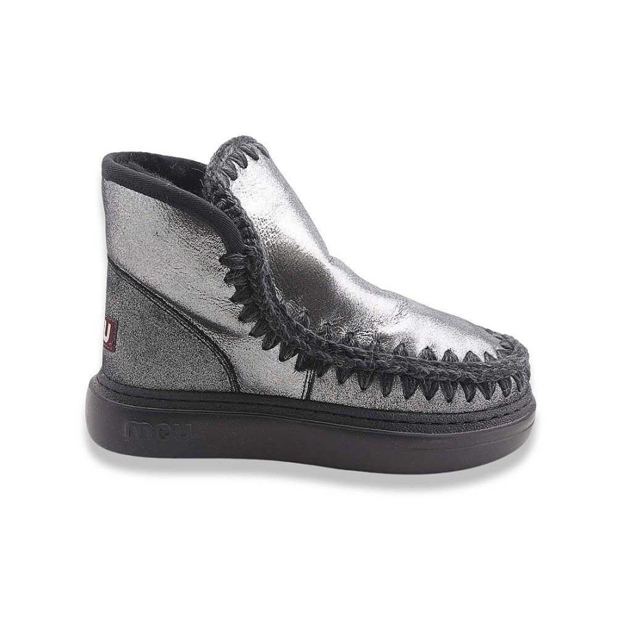 Frau mou | Mou Eskimo Sneaker Bold Schwarz Silber