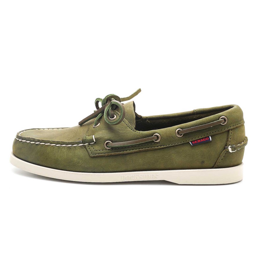 Mann sebago | Sebago Dockside Portland Militargrun