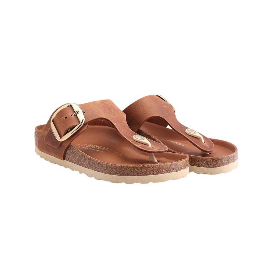 Frau birkenstock | Birkenstock Gizeh Big Buckle Cognac