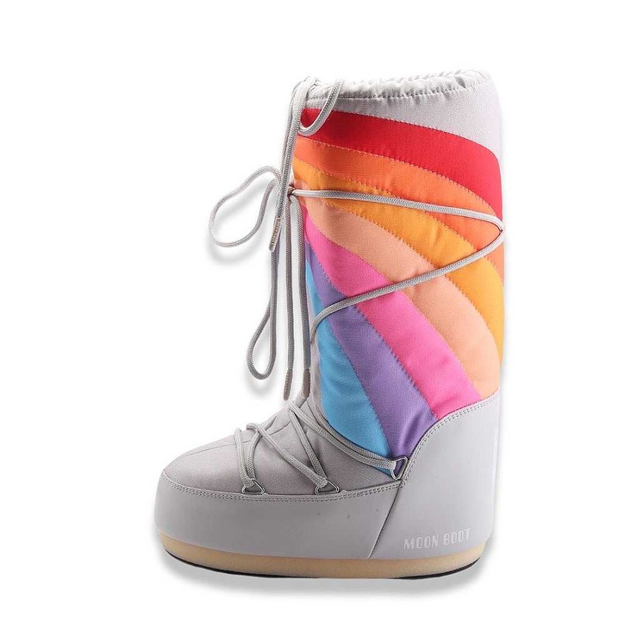 Frau moon boot | Moon Boot Icon Nylon Regenbogengrau