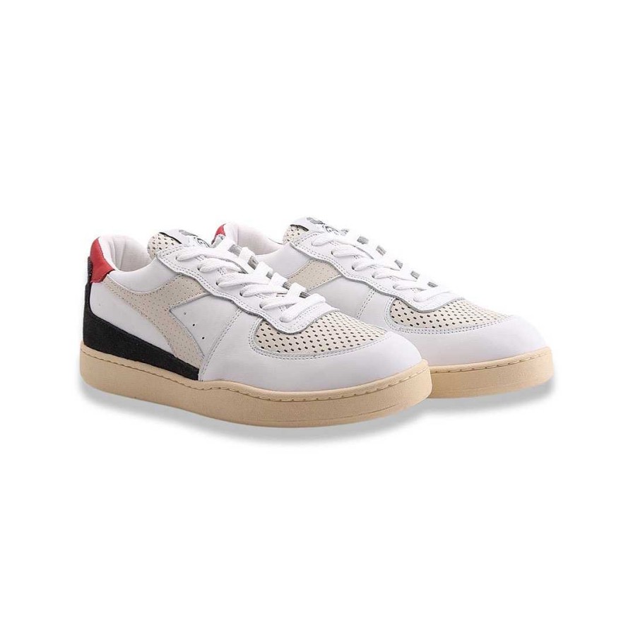 Mann diadora | Diadora Heritage Mi Basket Low Punched Italia Weis