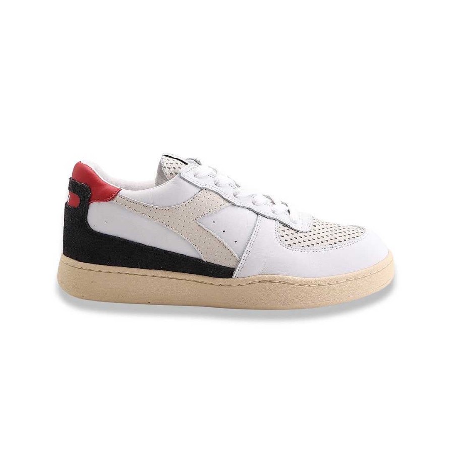 Mann diadora | Diadora Heritage Mi Basket Low Punched Italia Weis