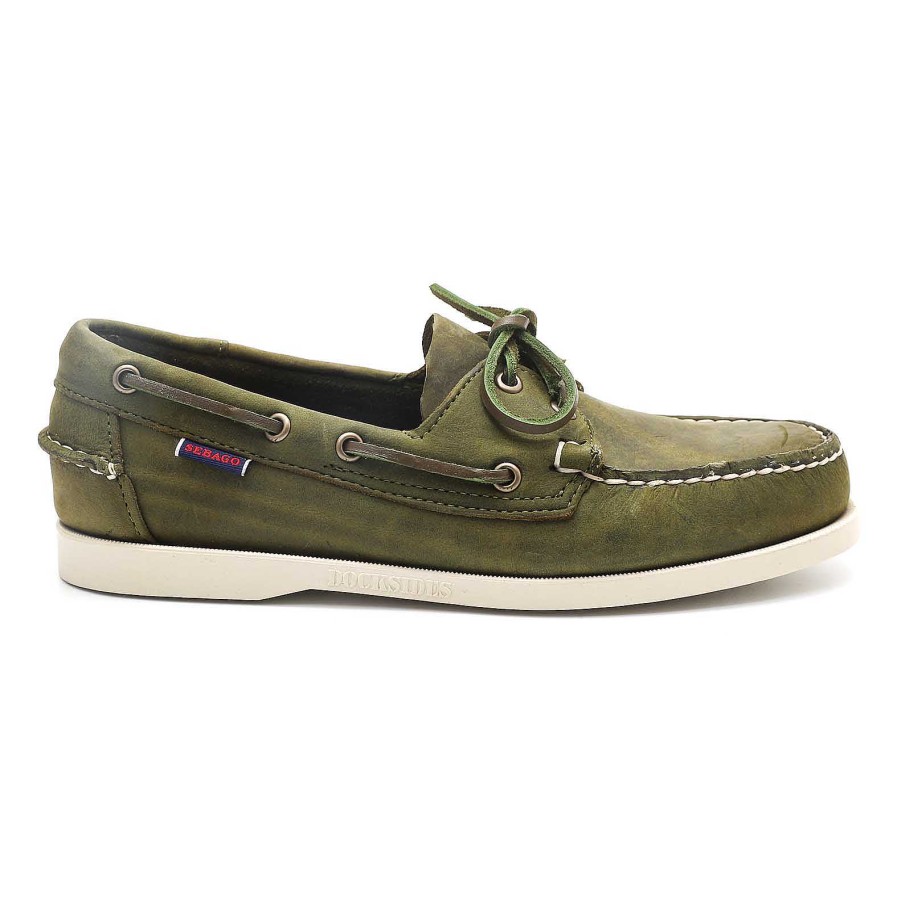 Mann sebago | Sebago Dockside Portland Militargrun