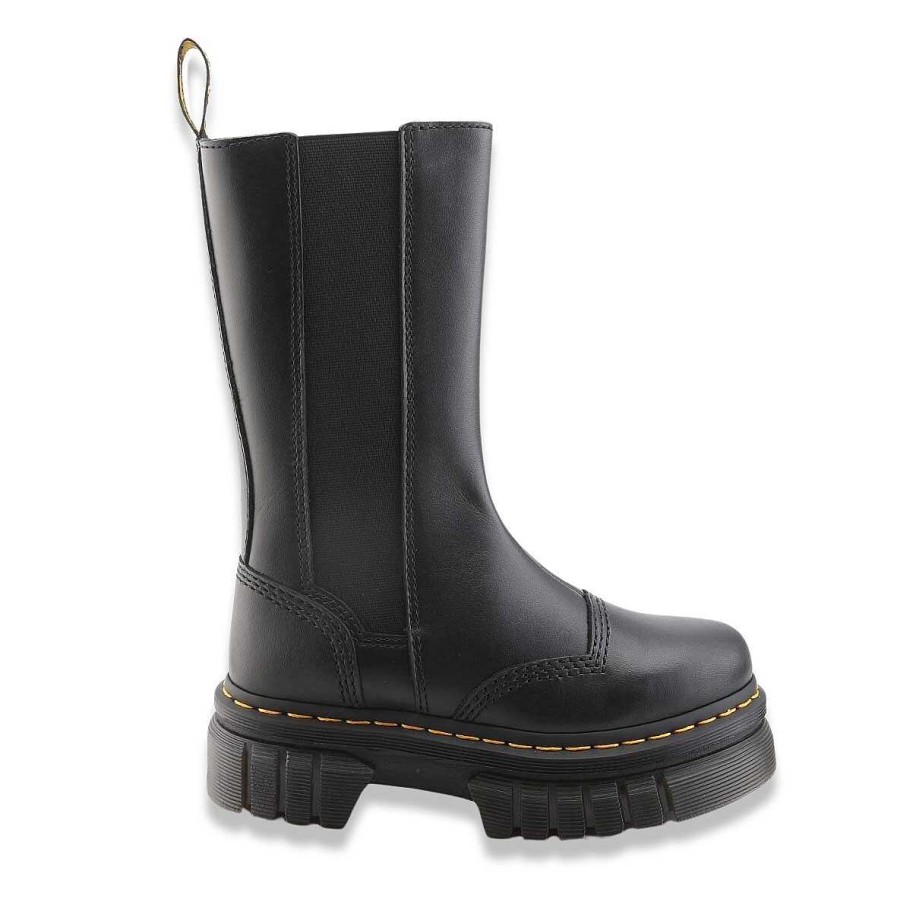 Frau dr. martens | Dr.Martens Audrick Chelsea Tall Nappa Lux Schwarz