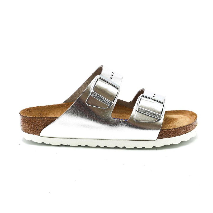 Frau birkenstock | Birkenstock Arizona Metallic Silber