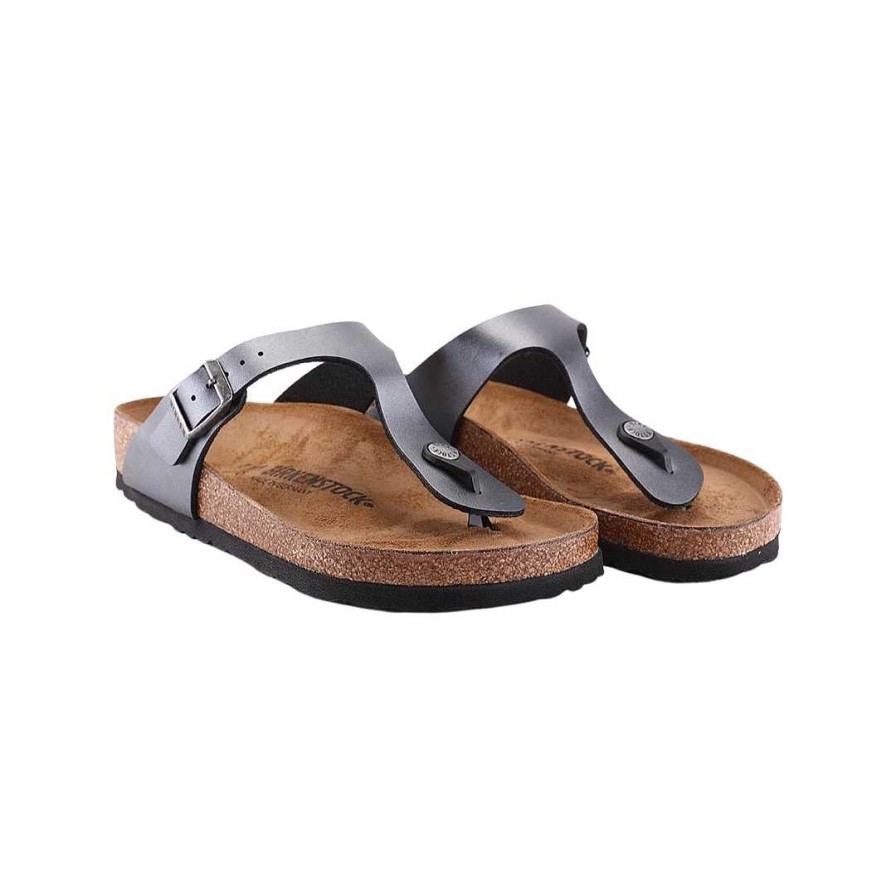 Frau birkenstock | Birkenstock Gizeh Bs Metallic Black