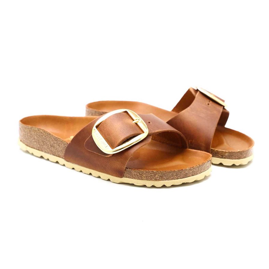 Frau birkenstock | Birkenstock Madrid Big Buckle Cognac